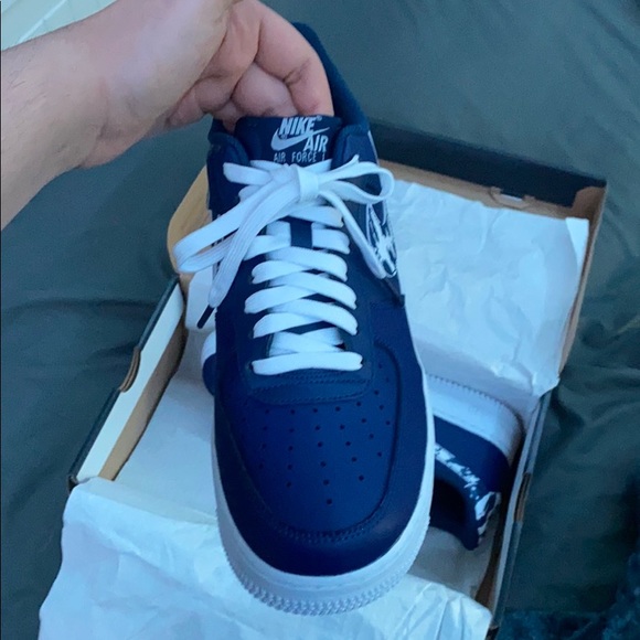Air Force 1s blue and white Camo - Picture 5 of 9